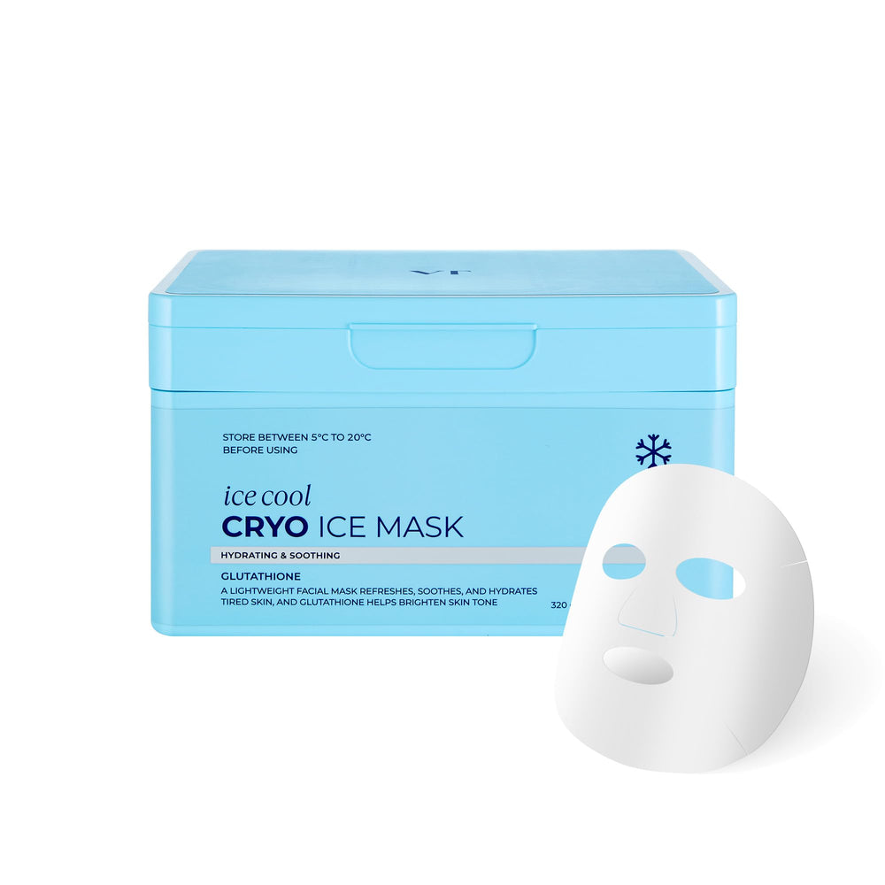 VT COSMETICS Cryo Ice Mask box and sheets for a 30-day glow routine.
