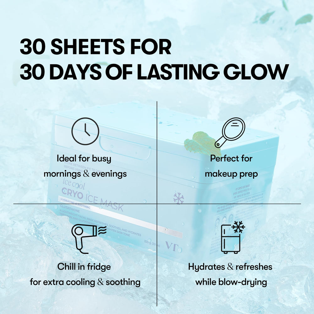 VT COSMETICS Cryo Ice Mask packaging with tweezers for hygienic use.