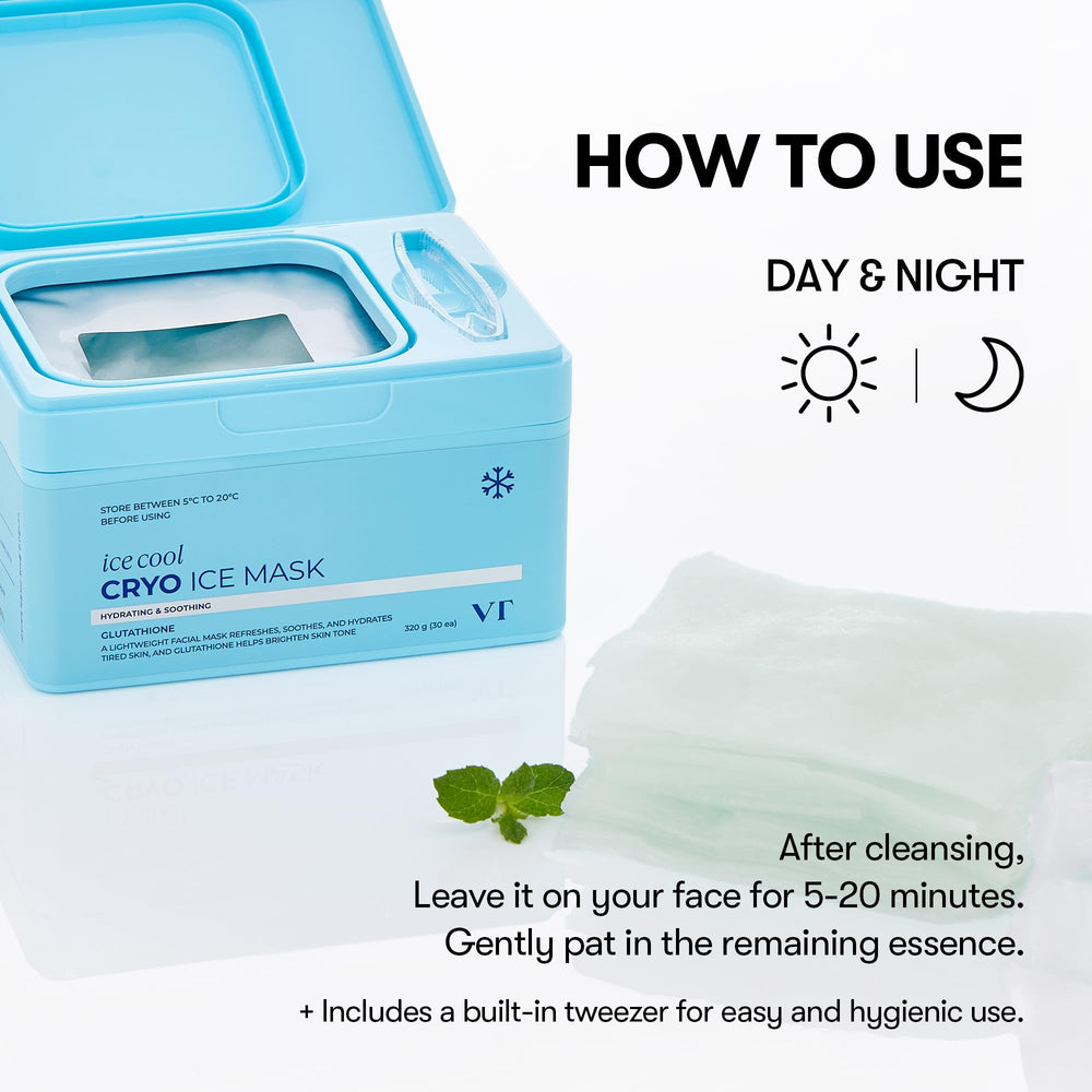 VT COSMETICS Cryo Ice Mask provides refreshing, soothing sensation during routine.