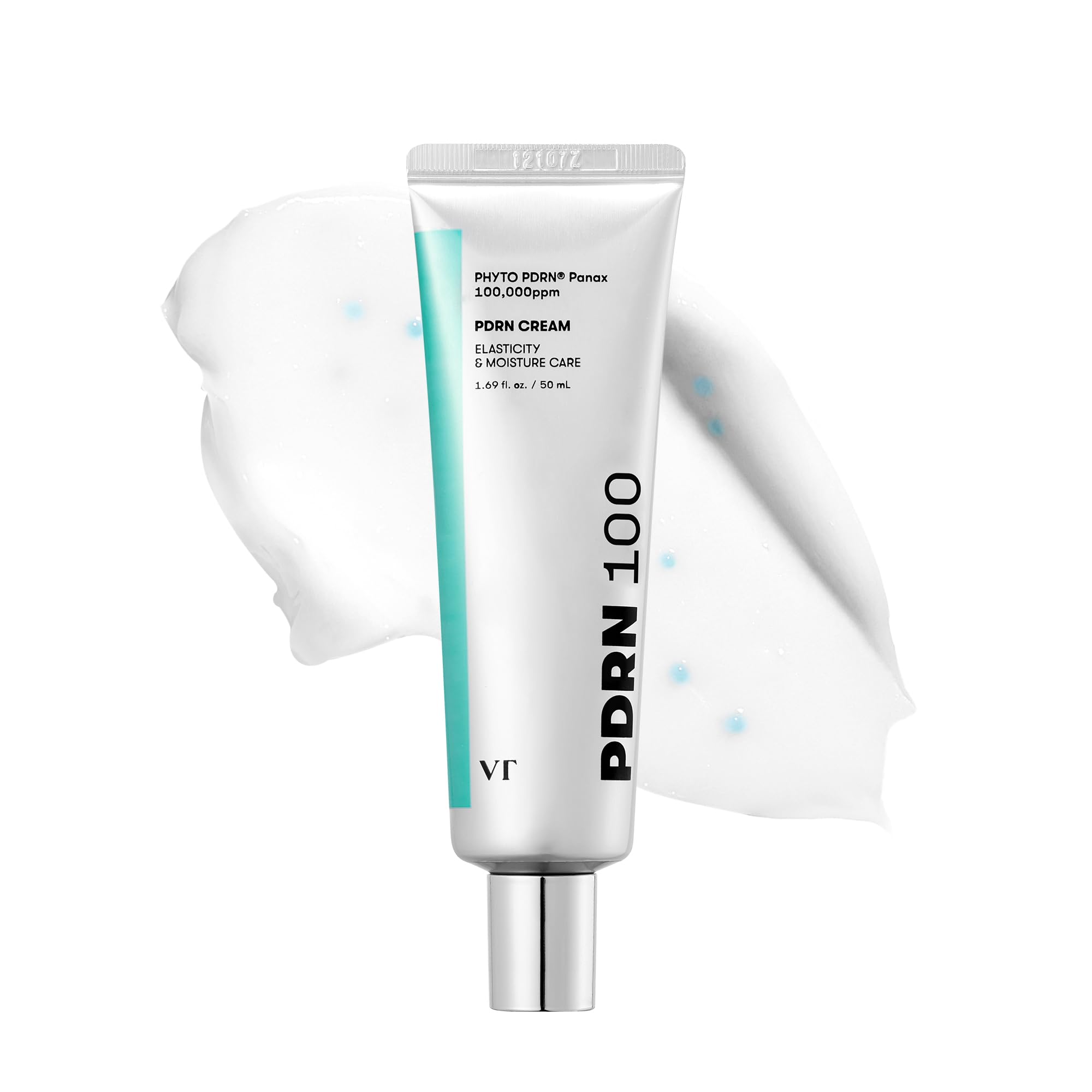 VT COSMETICS PDRN Cream 100 bottle pour demonstrates lightweight hydration for radiant skin
