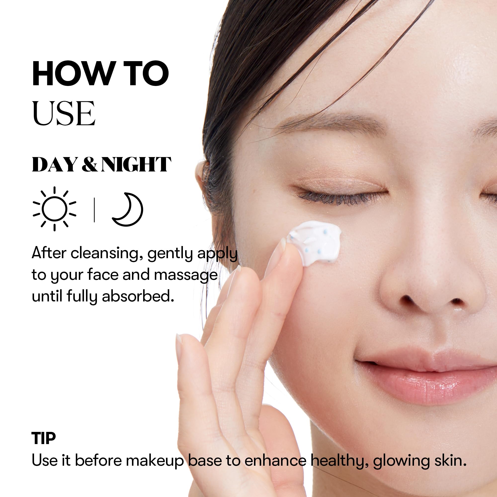 VT COSMETICS PDRN Cream 100 glow shot reveals dewy finish
