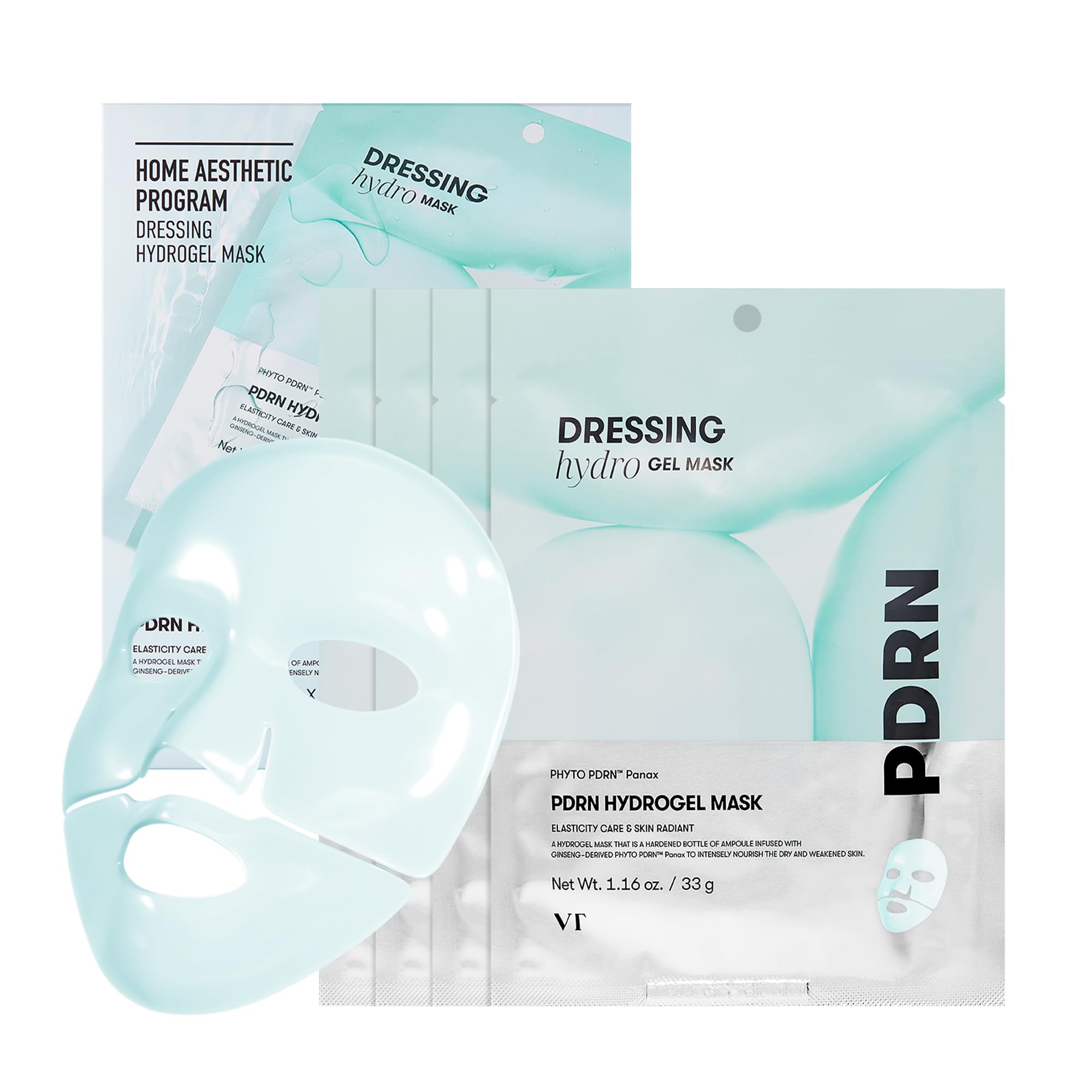 VT COSMETICS PDRN Hydrogel Mask: aplicación suave que refresca la piel.