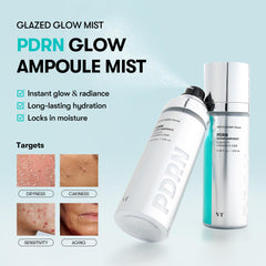 VT COSMETICS PDRN Brillo Niebla Facial: atomizador para refrescar e hidratar.