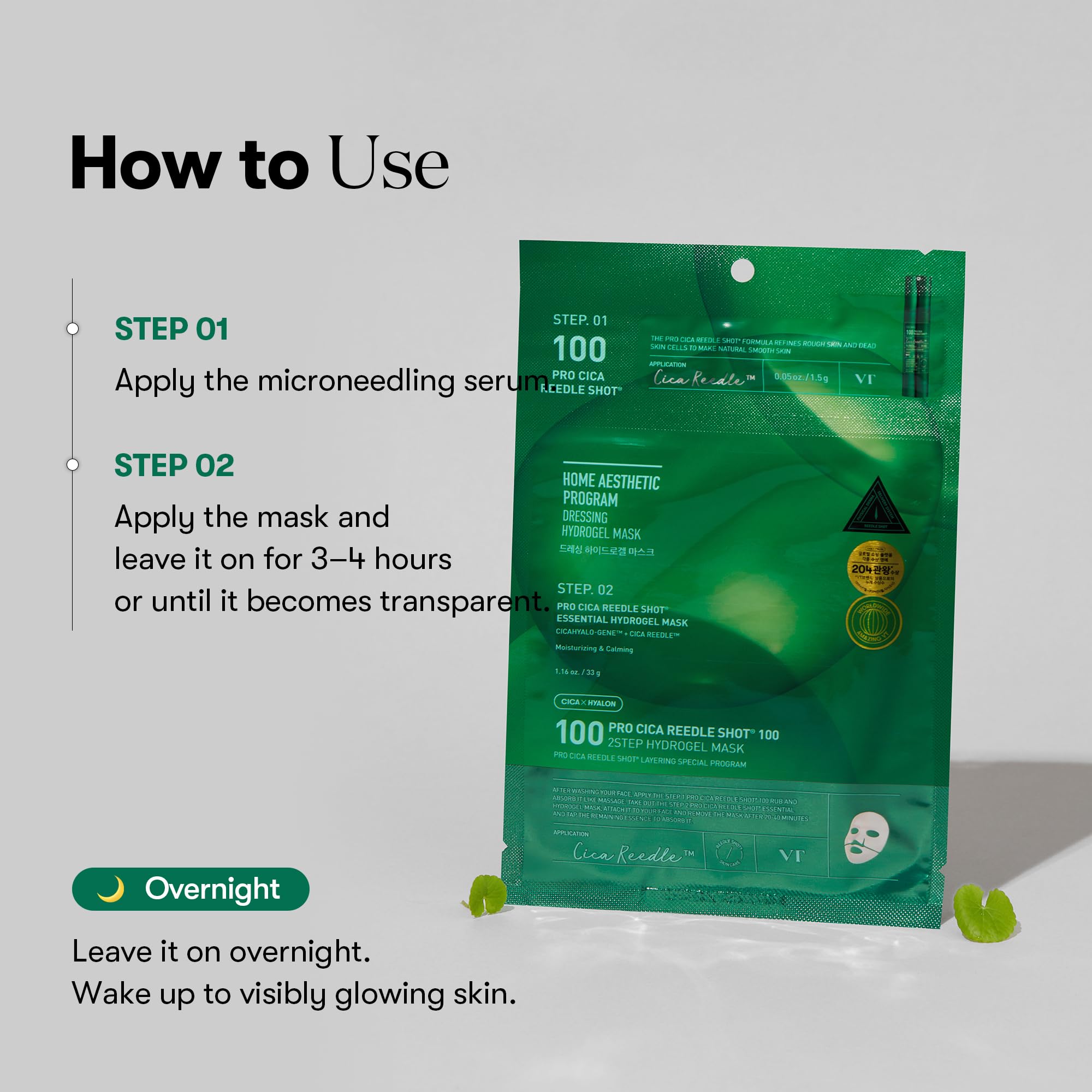VT COSMETICS Pro Cica Reedle Shot 100 mascarilla ligera para piel sensible