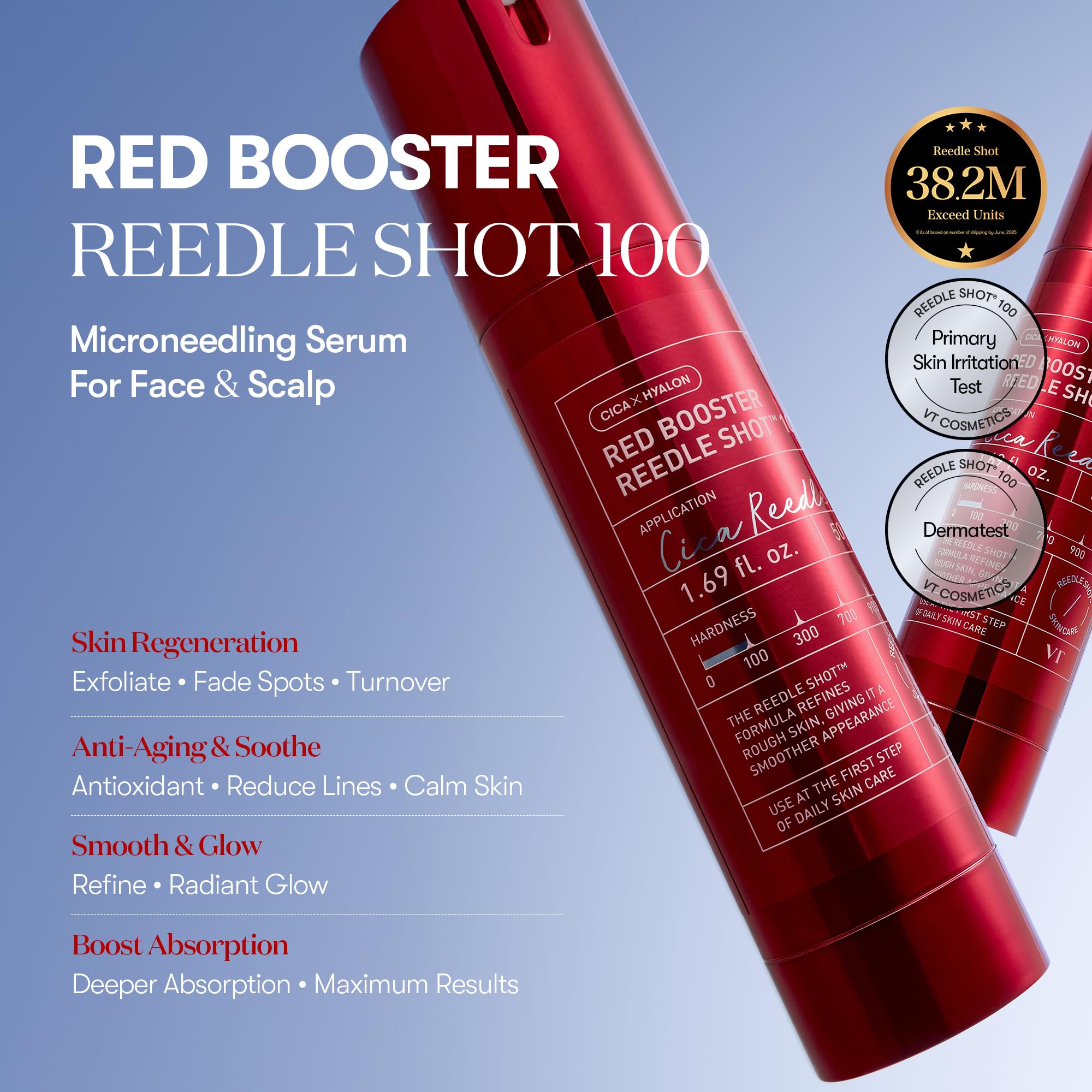 VT COSMETICS Reedle Shot dropper delivering precise serum dose