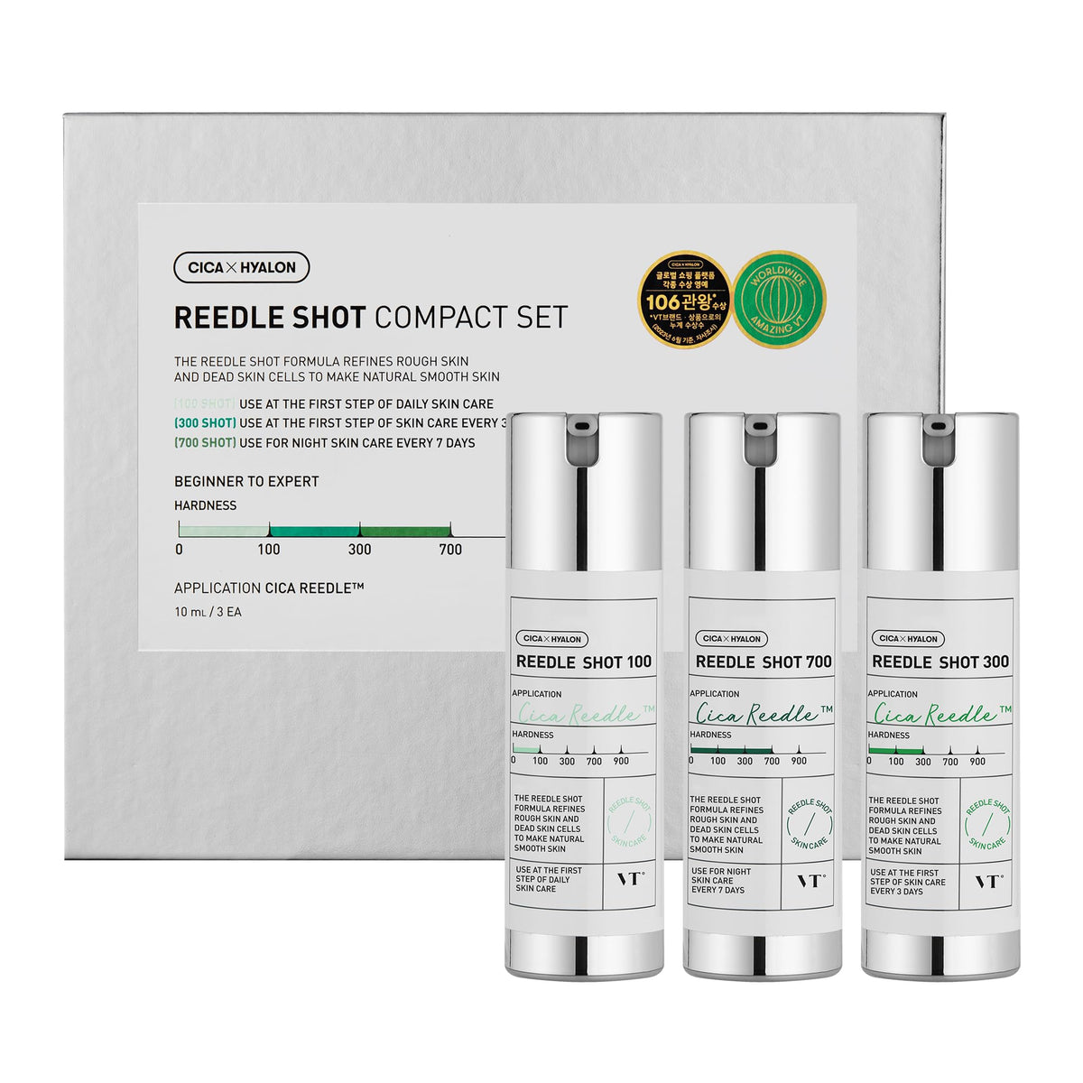 VT COSMETICS Reedle Shot 100 bottle enhances active ingredient absorption