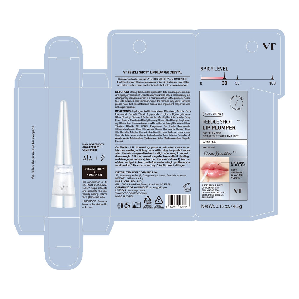 VT COSMETICS Reedle Shot acabado no pegajoso con brillo duradero.