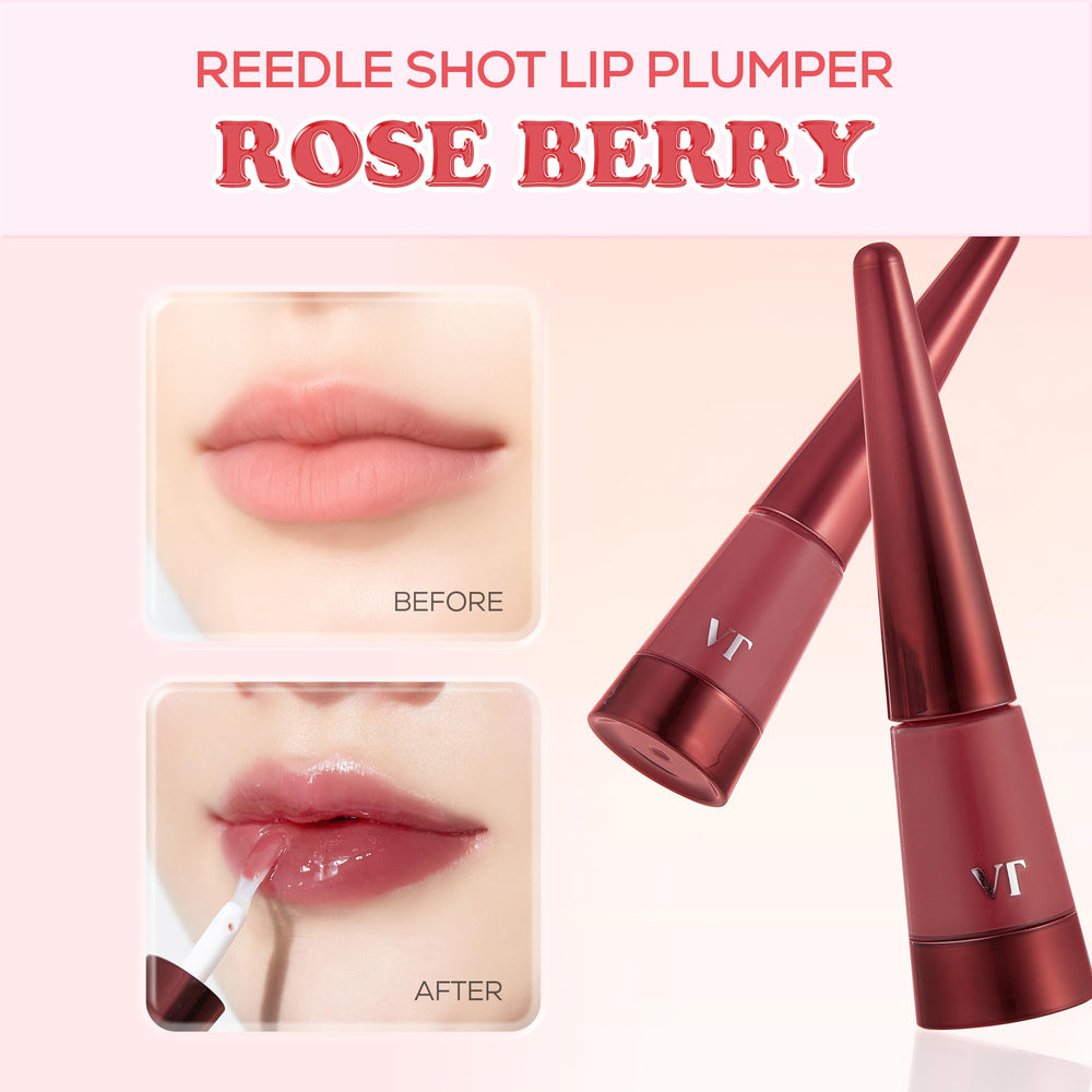 VT COSMETICS Reedle Shot, brillo alto para labios con ácido hialurónico.