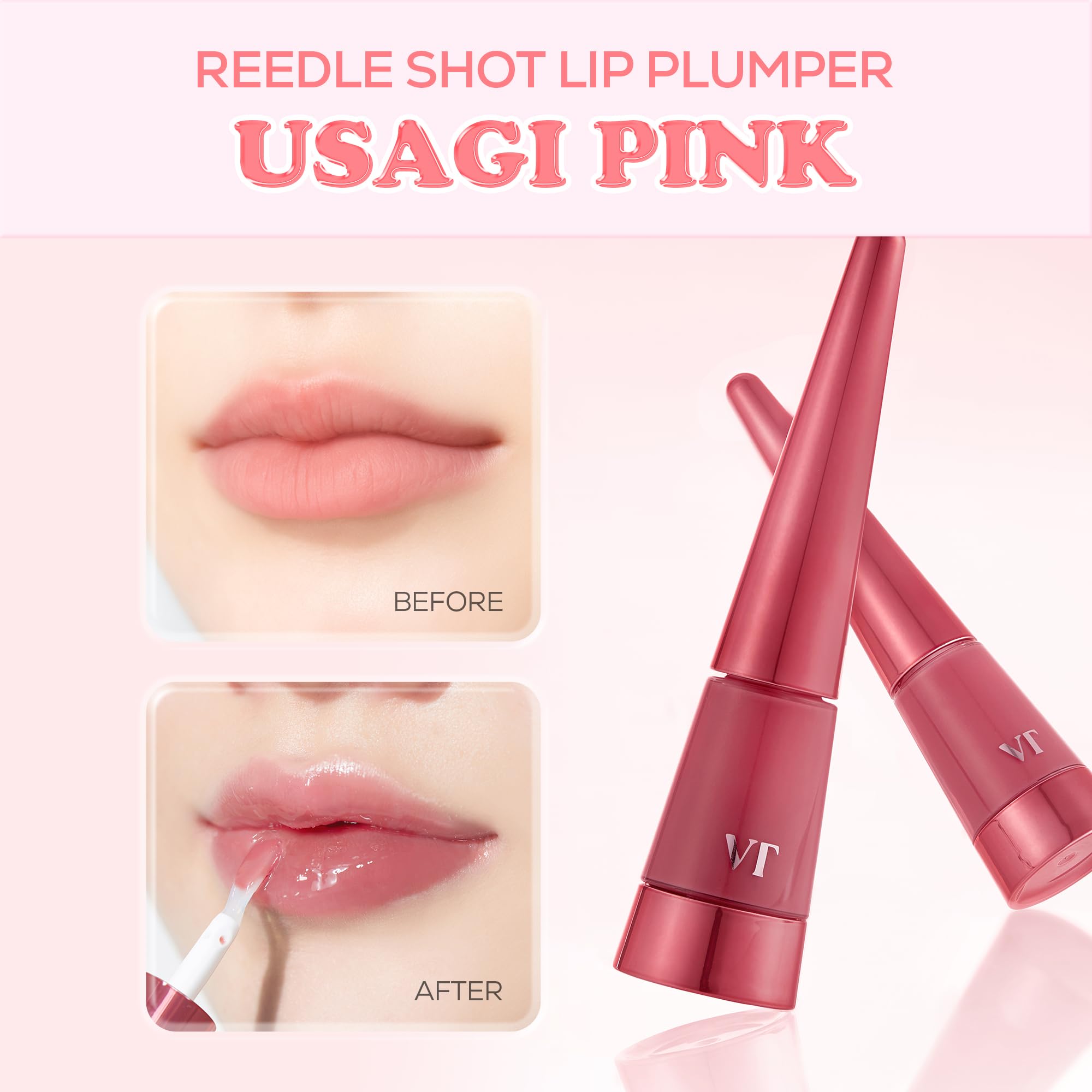 Reedle Shot muestra efecto microagujas para volumen suave en Usagi Pink