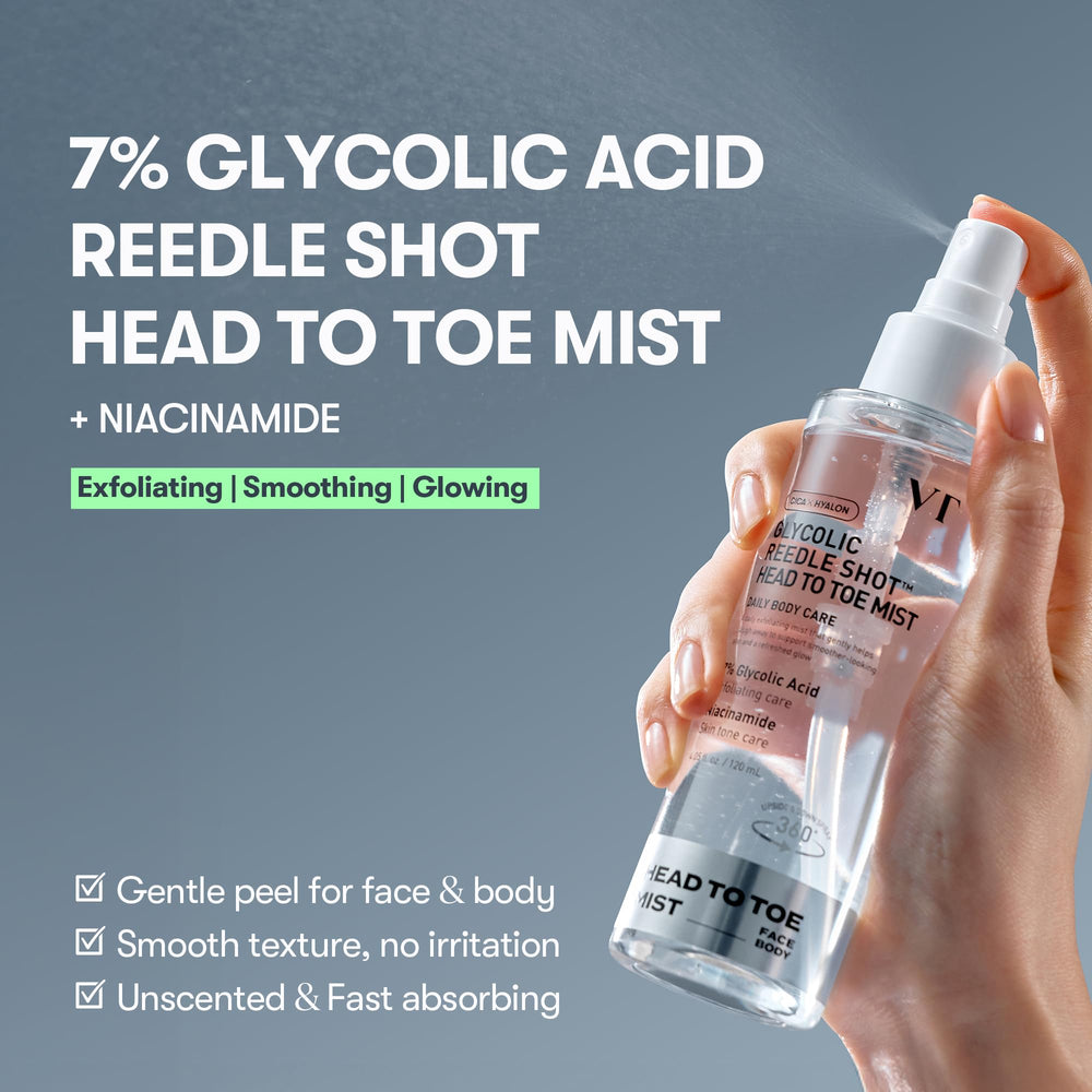 VT COSMETICS Reedle Shot Mist con ácido glicólico para renovar textura
