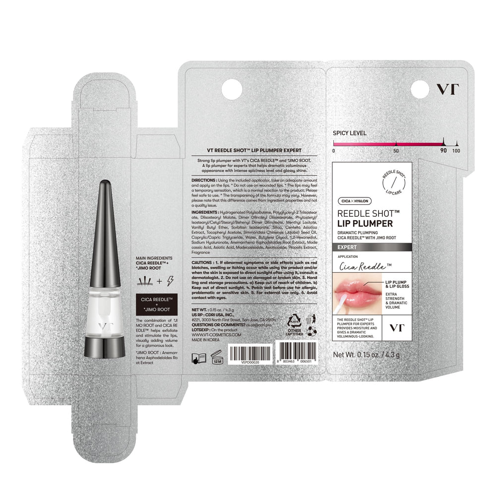 VT COSMETICS Reedle Shot Voluminizador de labios uso diario para labios nutritidos.