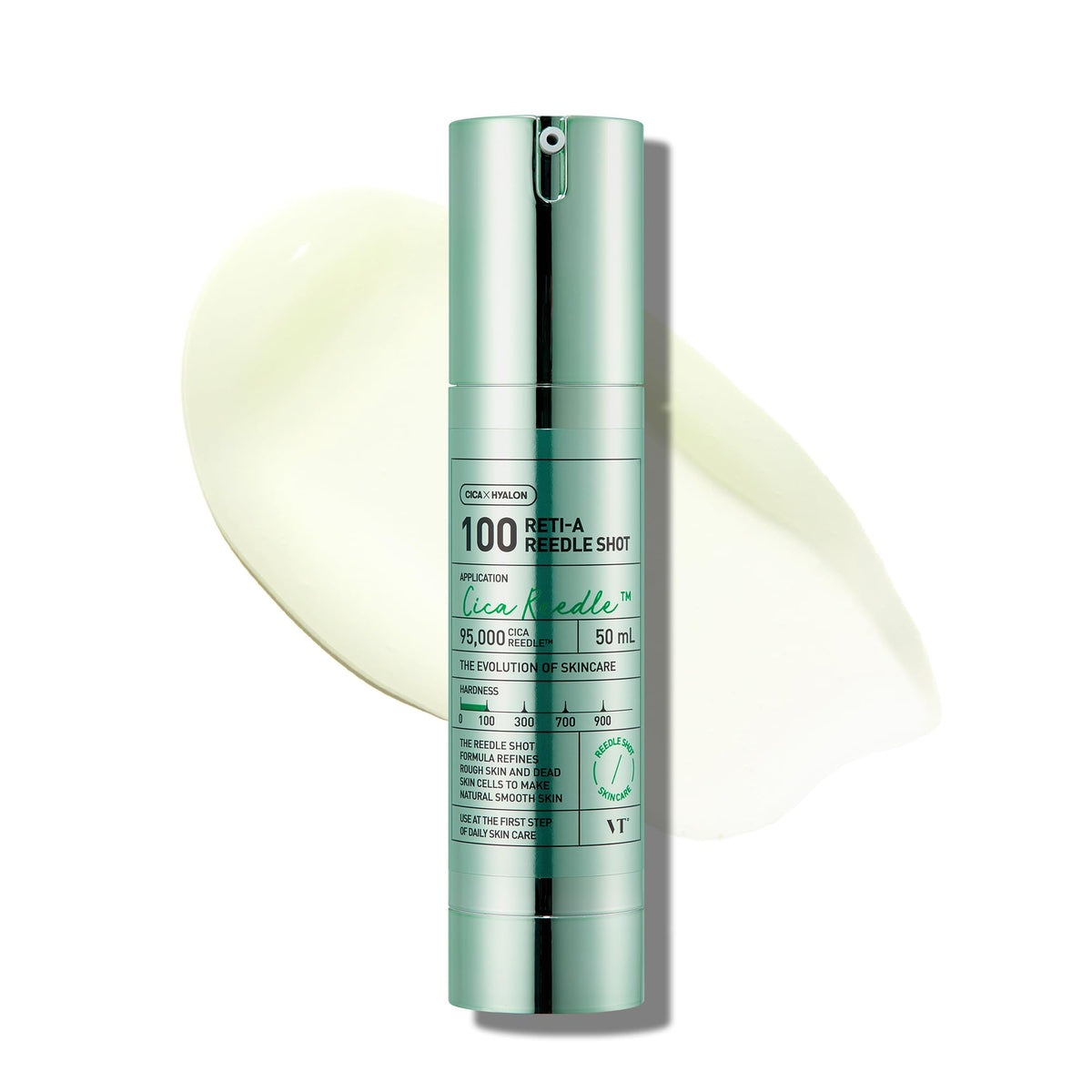 VT COSMETICS Reti-A Reedle Shot bottle pour highlights premium serum texture for smoother skin
