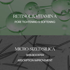 VT COSMETICS Reti-A Reedle Shot texture swatch demonstrates dense texture with absorbed hydration