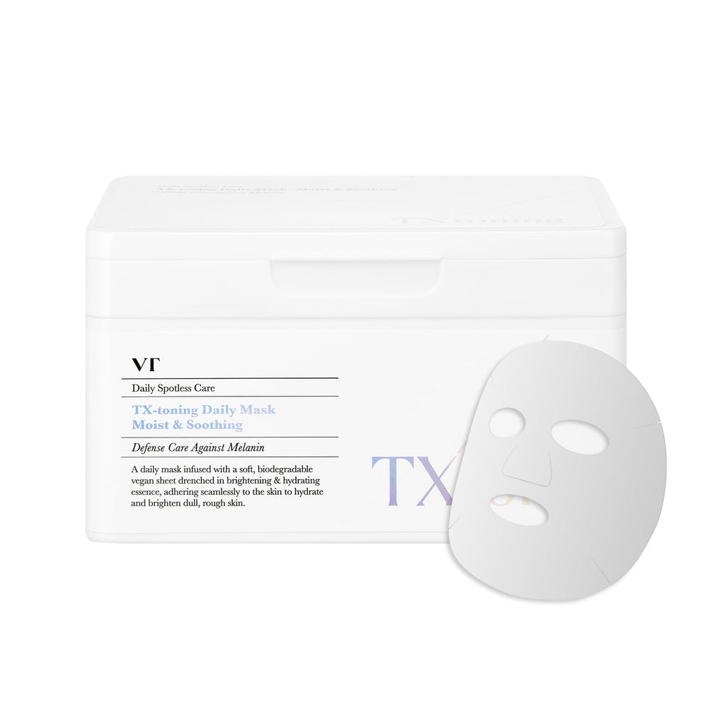 VT COSMETICS TX Toning Daily Mask pack shot highlighting hydration and daily use