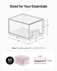 Vtopmart acrylic makeup organizer side view showing stackable design
