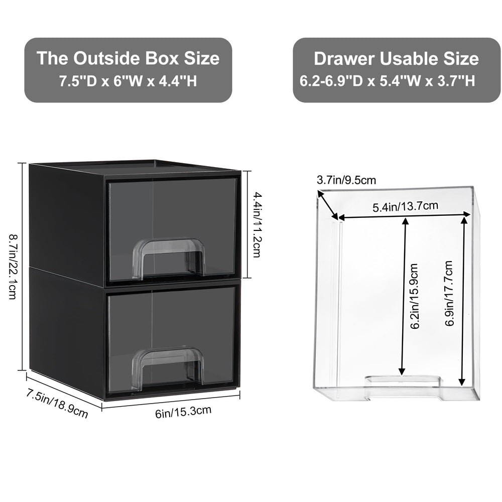 Vtopmart clear drawers reveal contents for quick finding of items