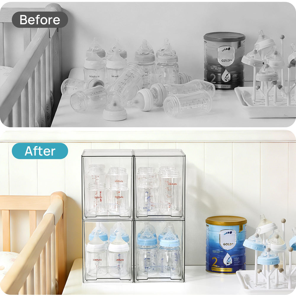 Vtopmart built-in pull-handle close-up highlights smooth sliding action.