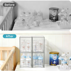 Vtopmart built-in pull-handle close-up highlights smooth sliding action.
