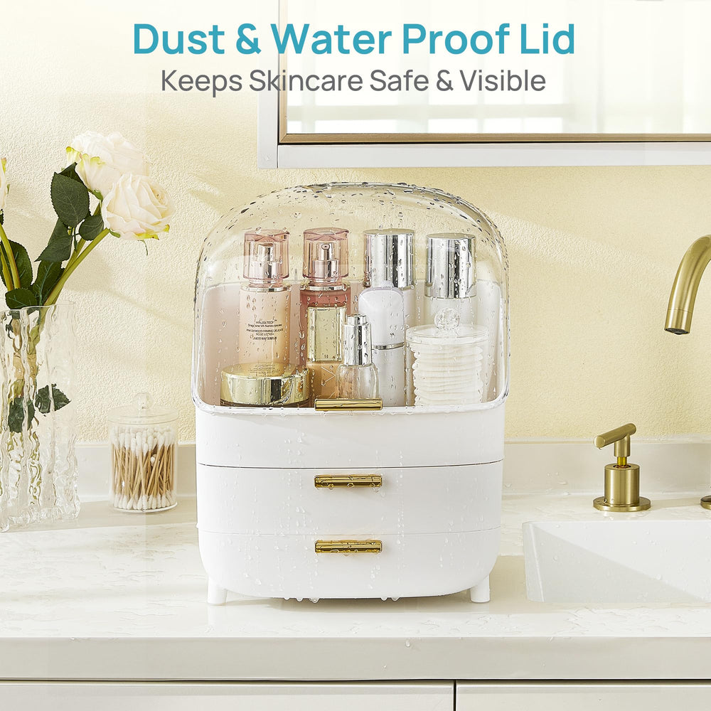 Vtopmart dual drawers with built-in stoppers store small tools securely