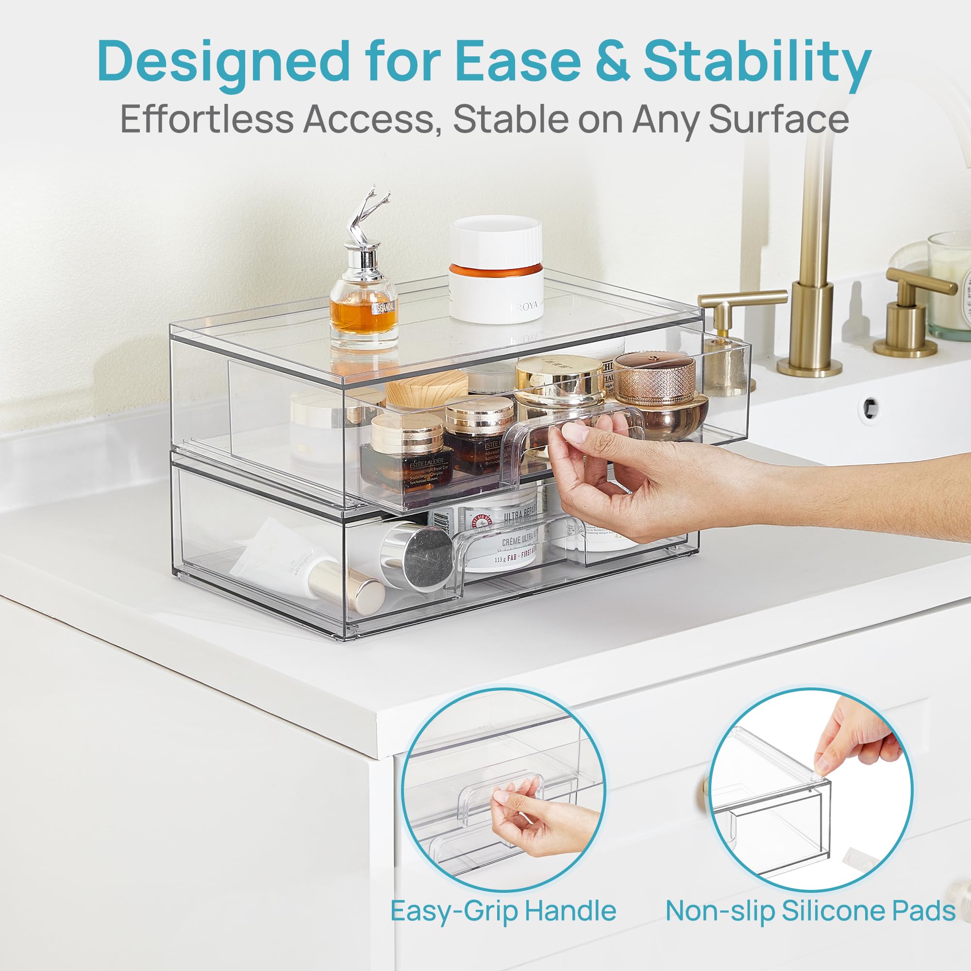 Vtopmart BPA-free acrylic construction is easy to clean