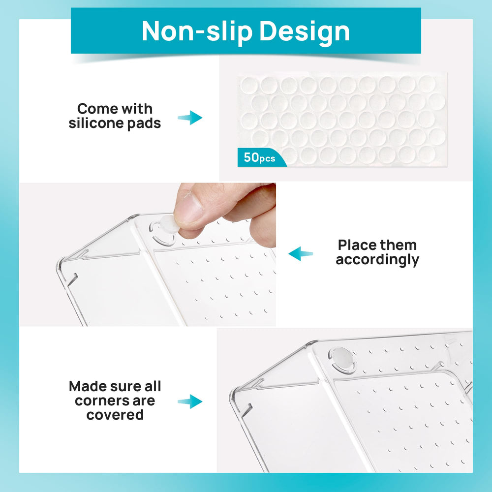Vtopmart easy-clean drawer bins simplify daily tidying with a damp cloth.