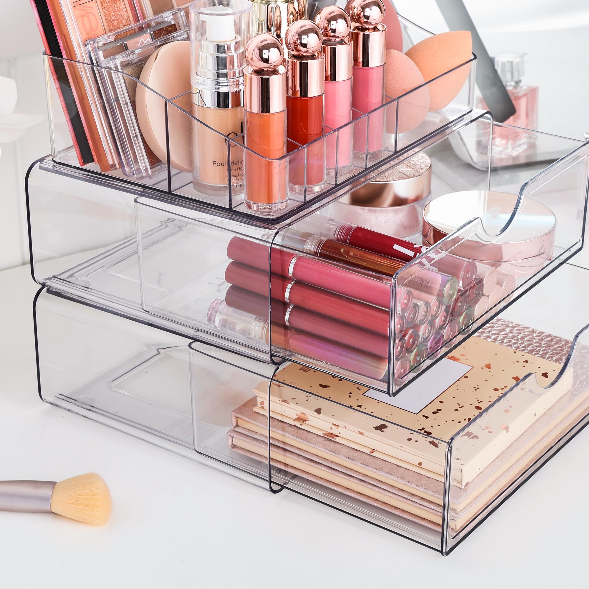 Vtopmart organizer collection for lipsticks and brushes organizes essentials neatly.