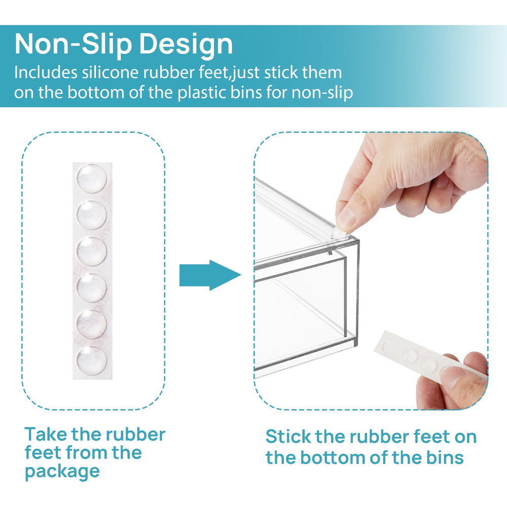 Vtopmart transparent storage in bathroom keeps items visible and dust-free