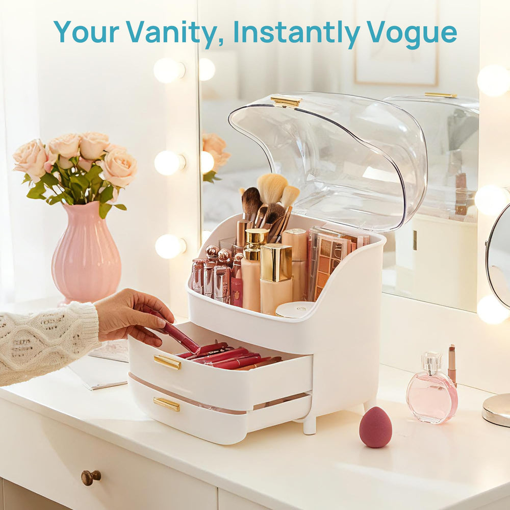 Vtopmart vanity and bathroom storage keeps daily essentials organized at hand