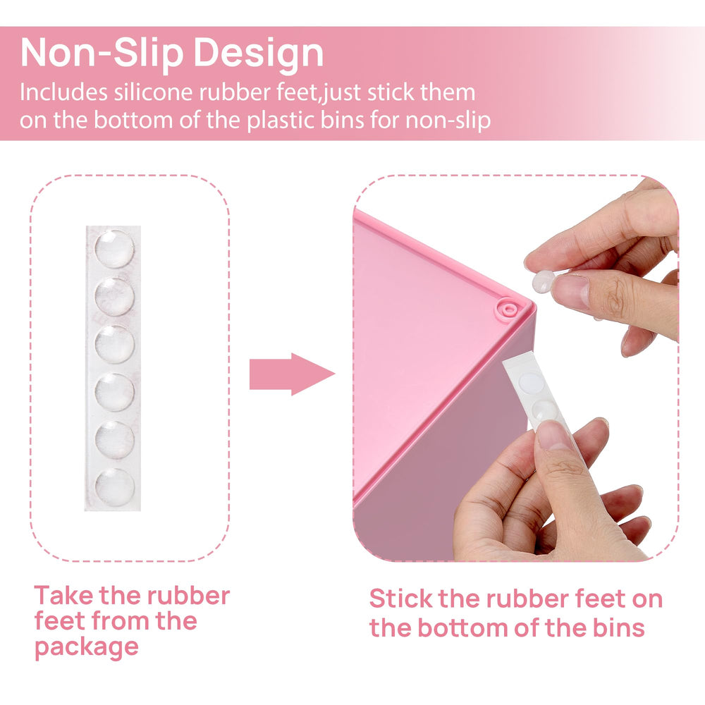 Vtopmart vanity storage setup helps keep cosmetics and accessories organized.
