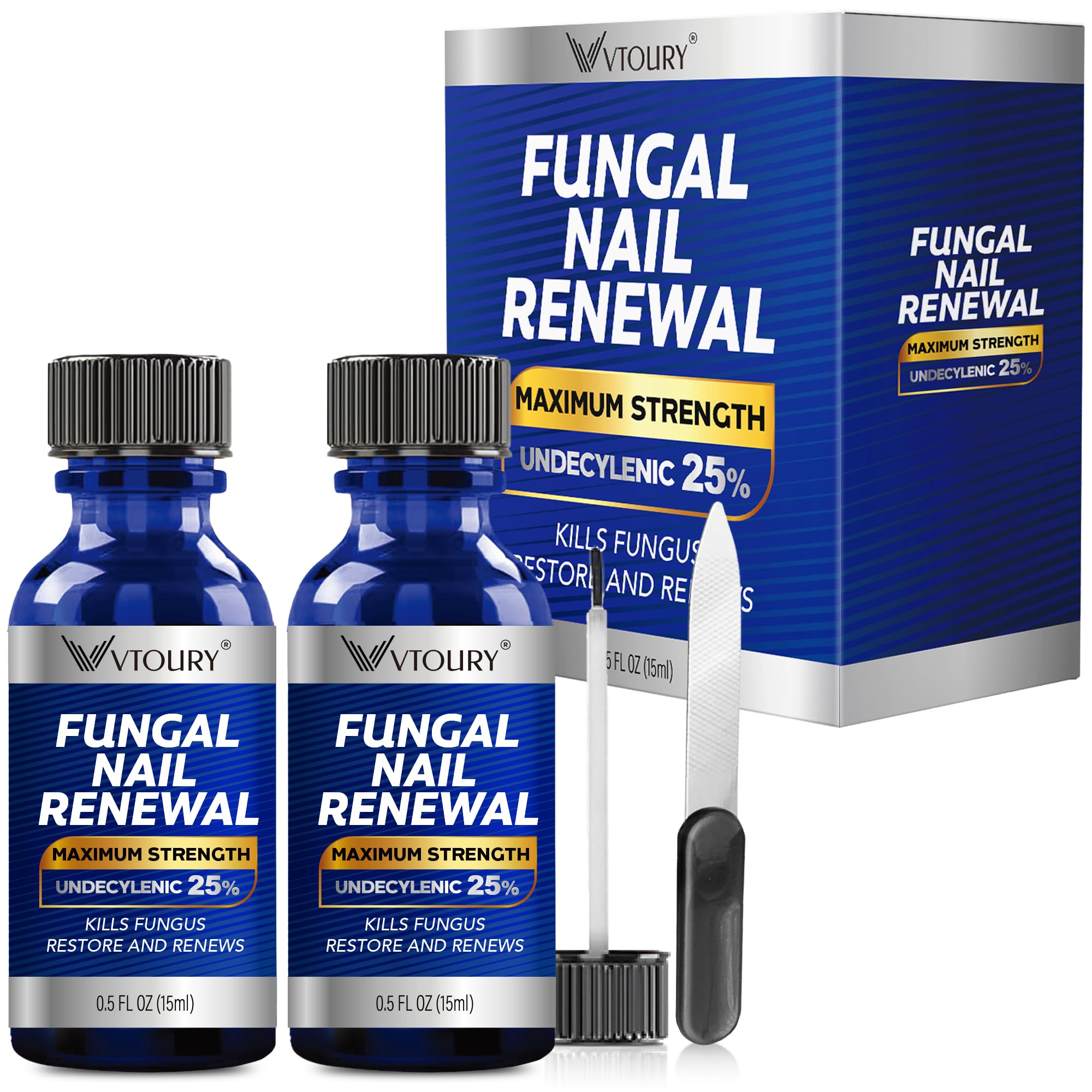 VTROUY Toenail Fungus Treatment bottle showing targeted care for healthier nails.