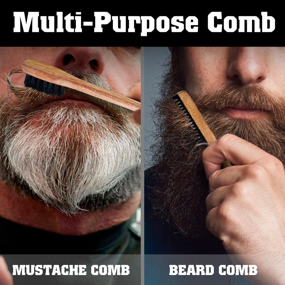 VTUNA beard brush with oxtail bristles for gentle grooming.