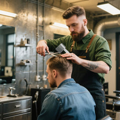 VTZNOJ Blend Friend Fade Comb travel case-ready for on-the-go styling.