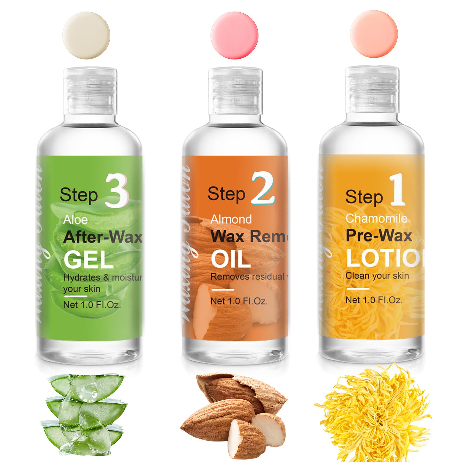 Vueyaa pre-wax lotion application to prep and protect skin.