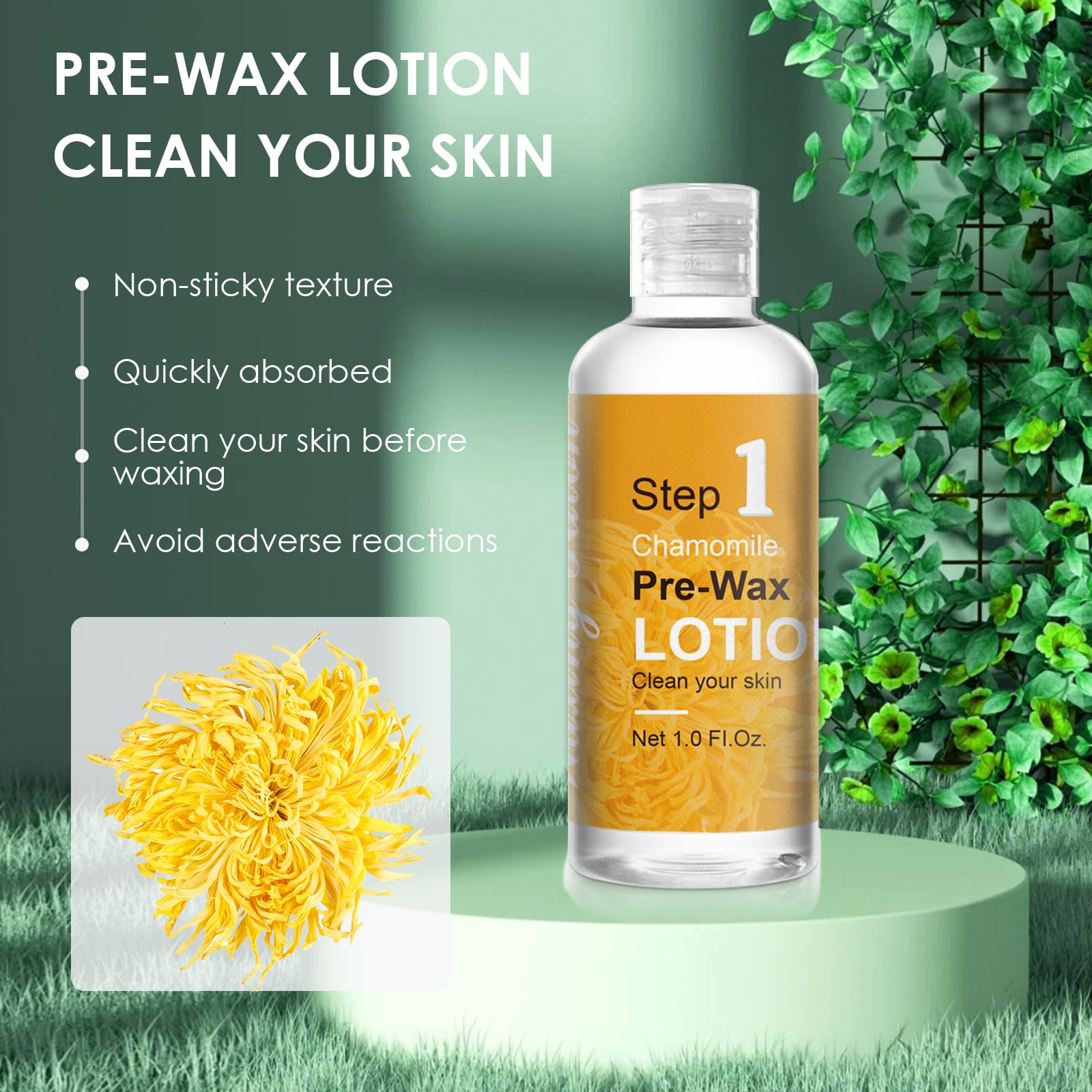 Vueyaa wax remover oil droplets lift wax residue and hydrate skin.
