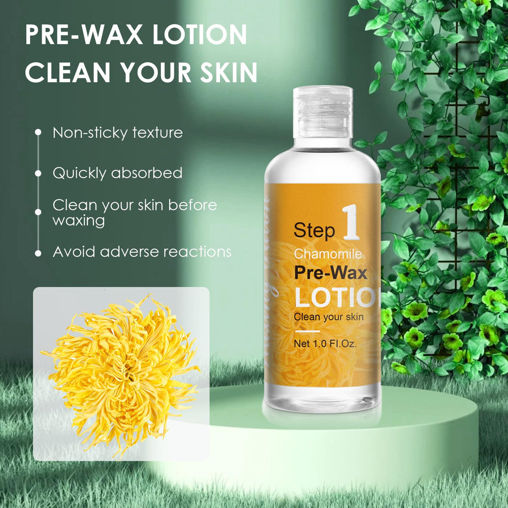 Vueyaa wax remover oil droplets lift wax residue and hydrate skin.