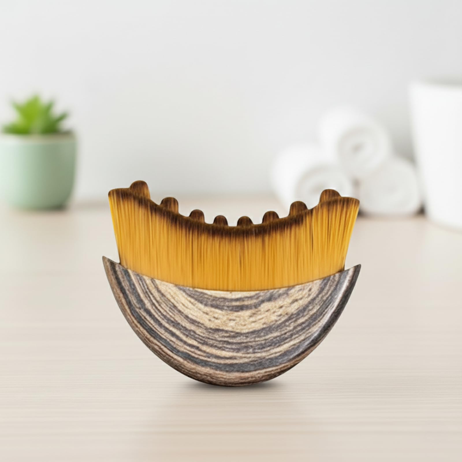 Vunpok Lymphatic Contour Brush in spa-like setup for at-home rejuvenation