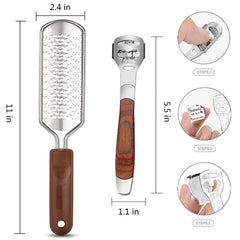 Vusoset Removable head foot file shown for easy swaps after use.
