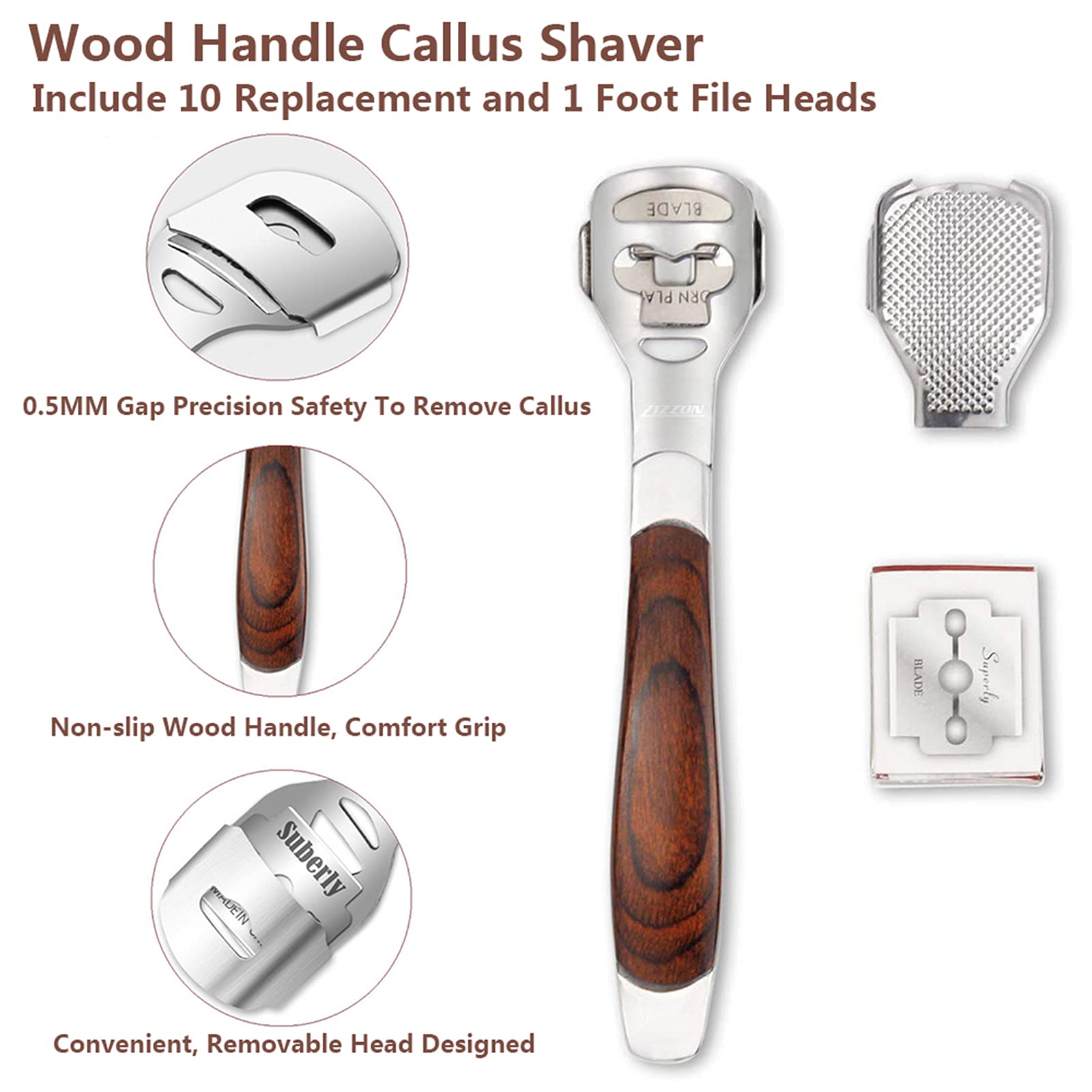 Vusoset Replacement Heads Kit for extended foot care routines.