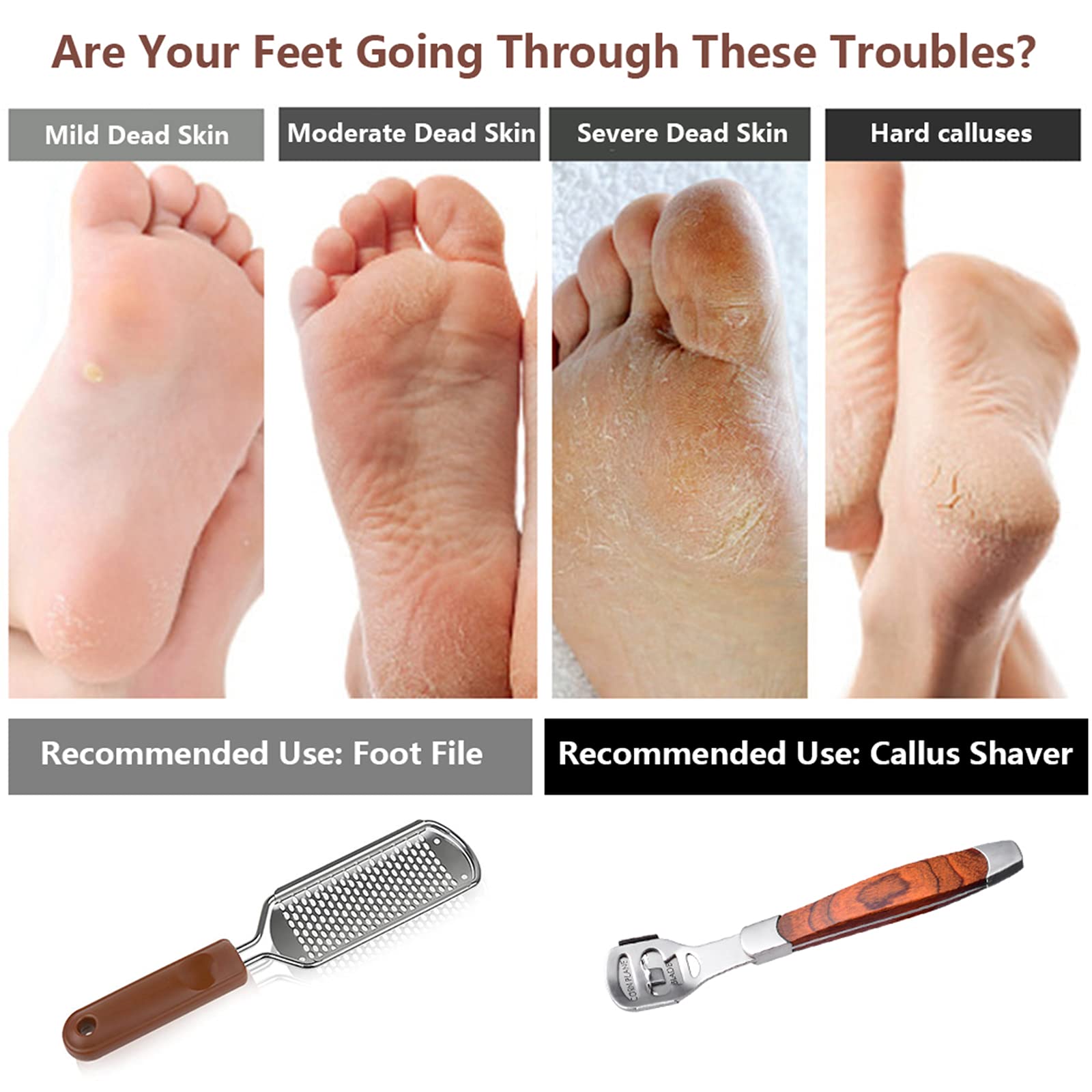 Vusoset Premium stainless steel foot file, rust resistant and washable.