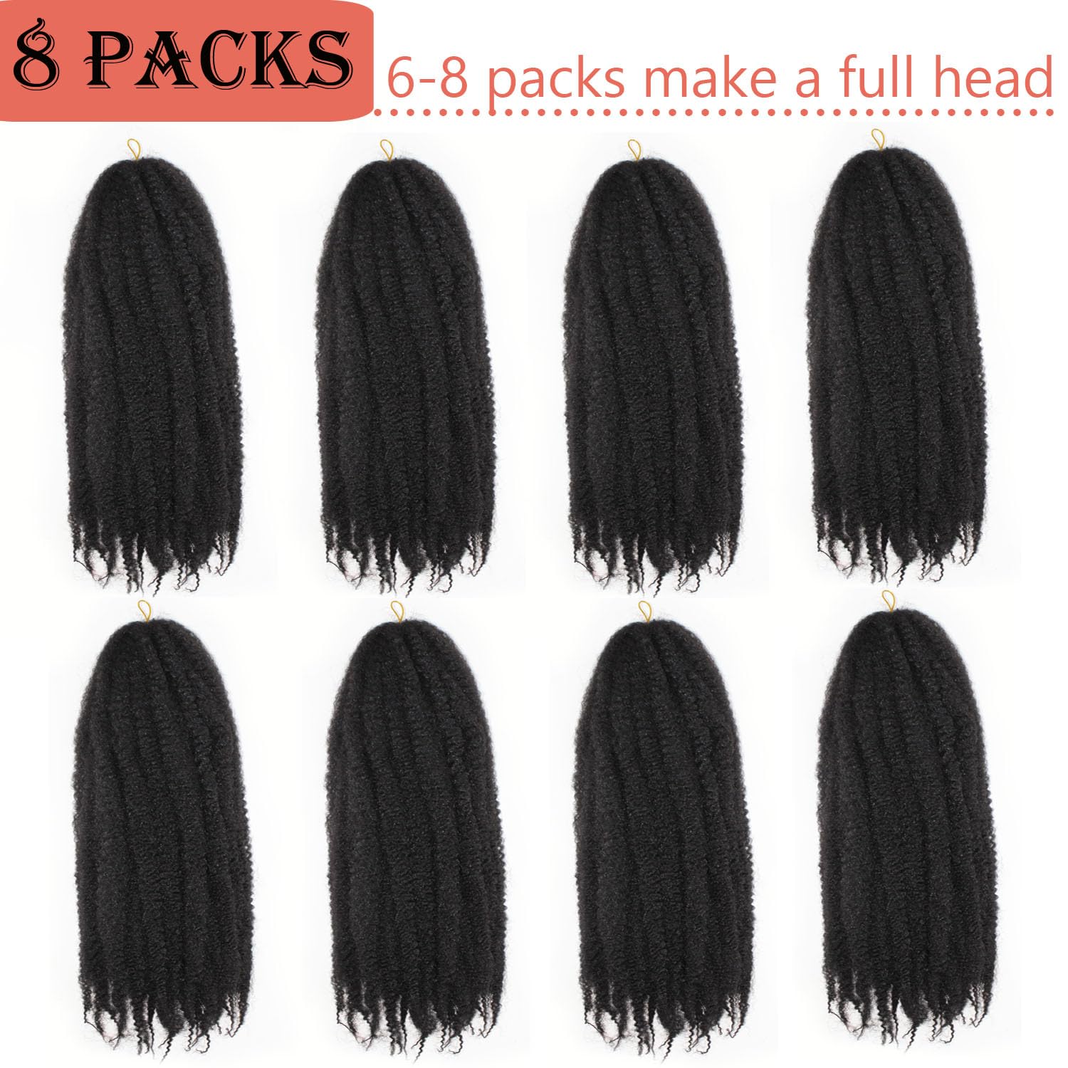 Vustbeauty Marley Twist 24-inch soft fluffy texture for easy handling.