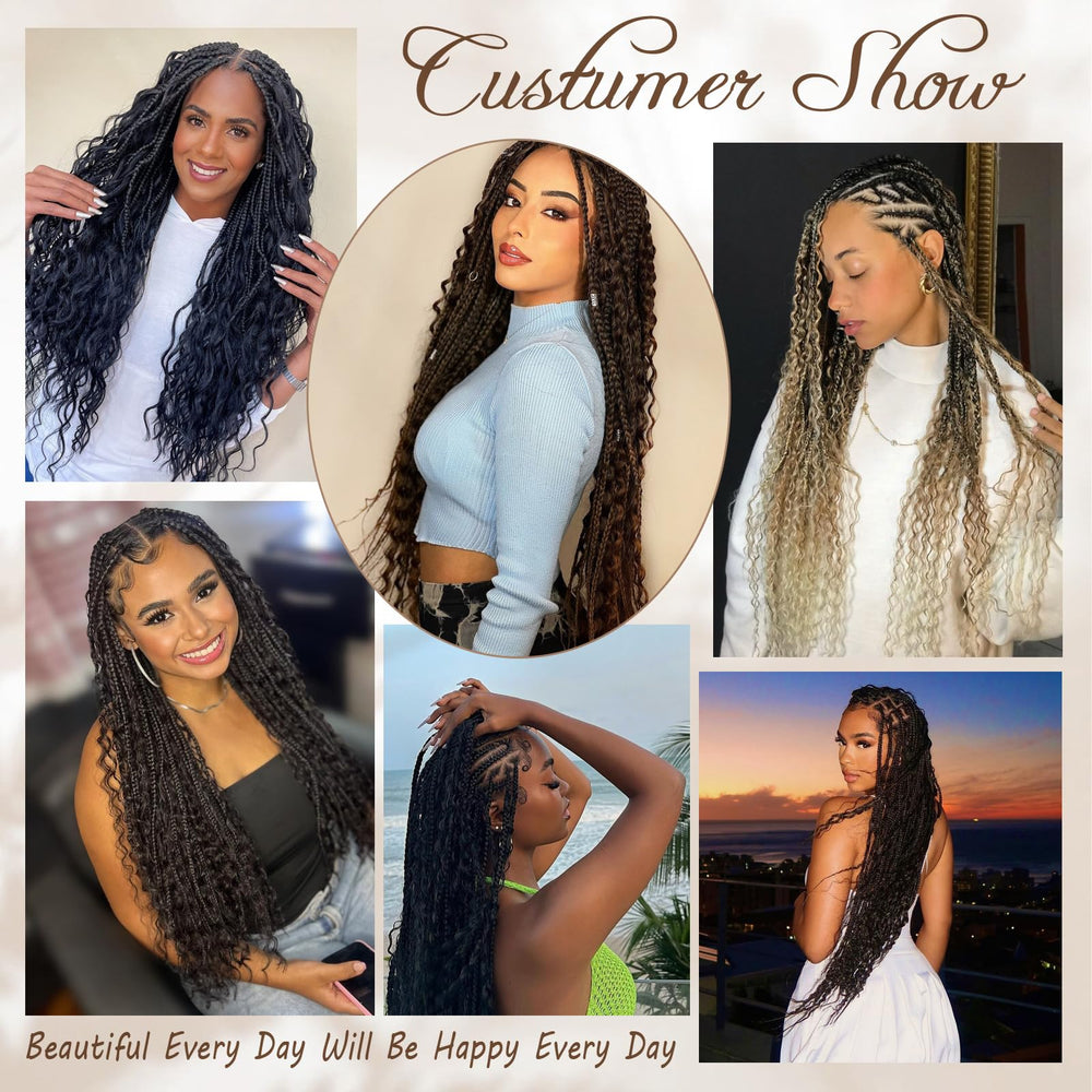 Vustbeauty nine-pack box braids packaging highlights full head coverage
