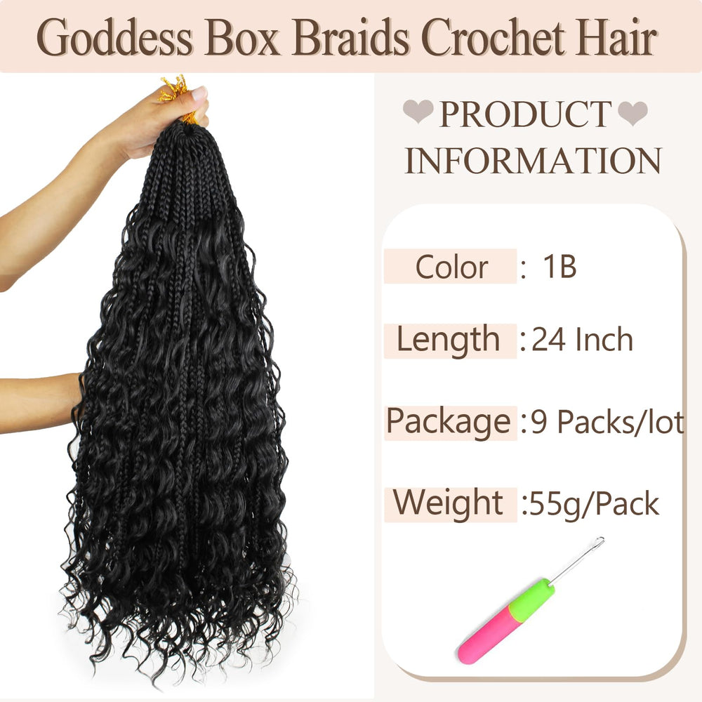 Vustbeauty goddess box braids 24in soft hair texture for comfortable wear