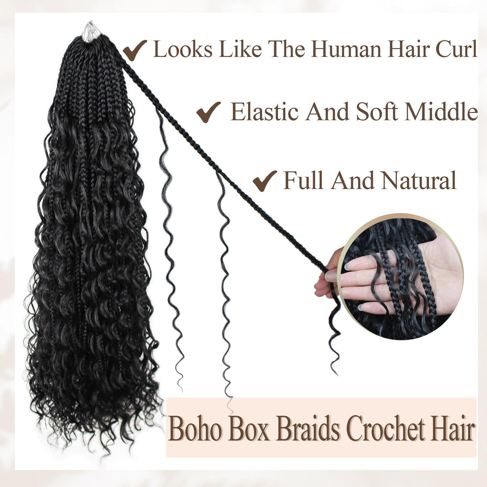 Vustbeauty 9-pack box braids soft silky texture on display
