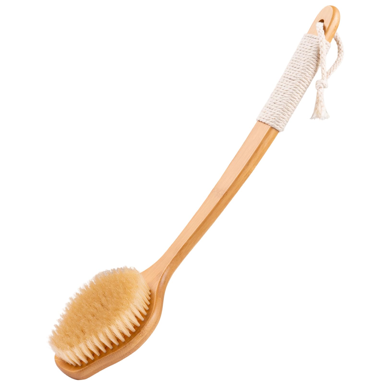 VWMYQ cepillo espalda bambú curvo para exfoliar y limpiar la piel de la espalda.