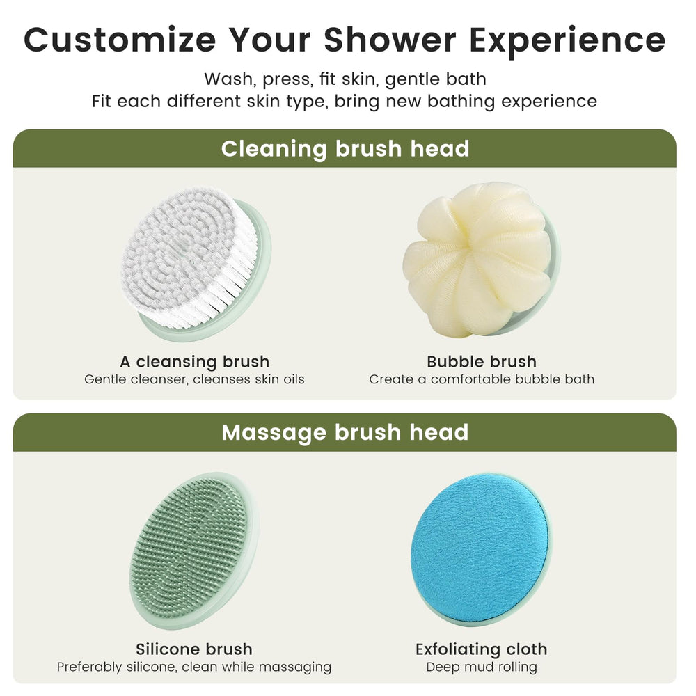 Soft nylon bristles on VWMYQ scrubber gentle for sensitive skin.