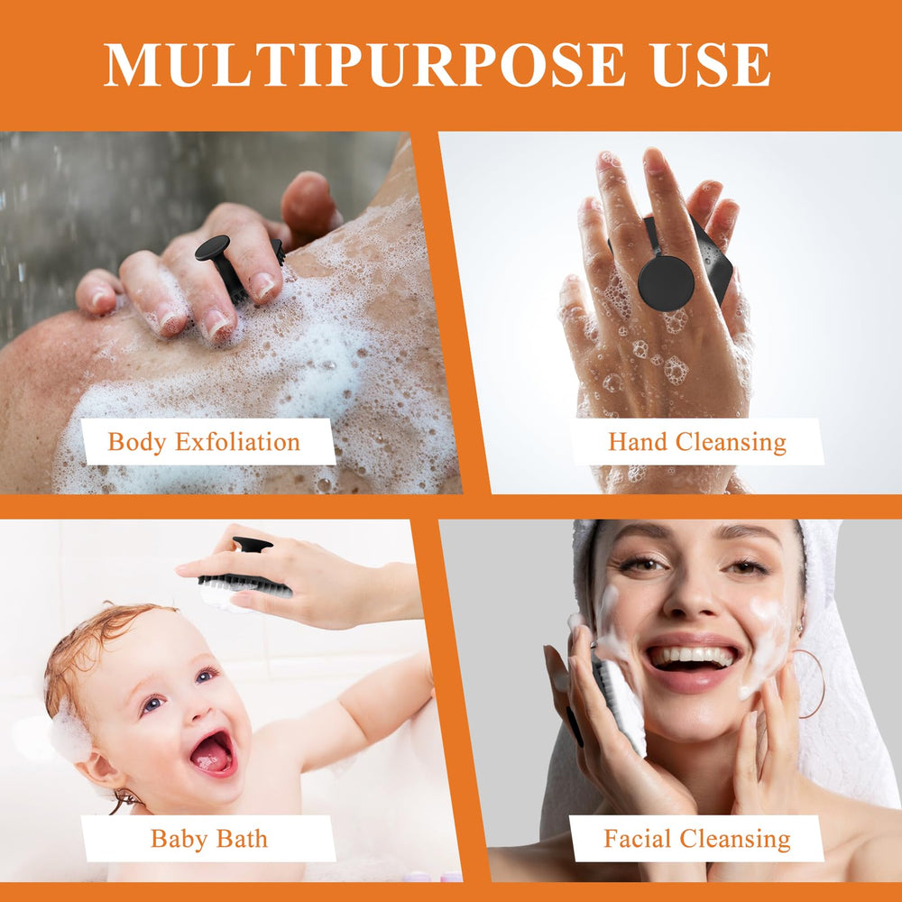 VWMYQ massage-ready cleansing brush supports relaxation in bathroom use.