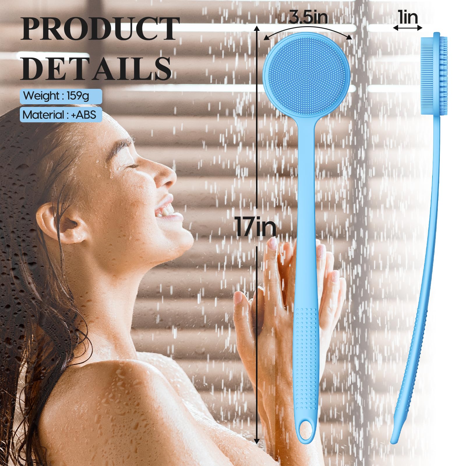 Diseño de dos lados ofrece masaje suave y exfoliación