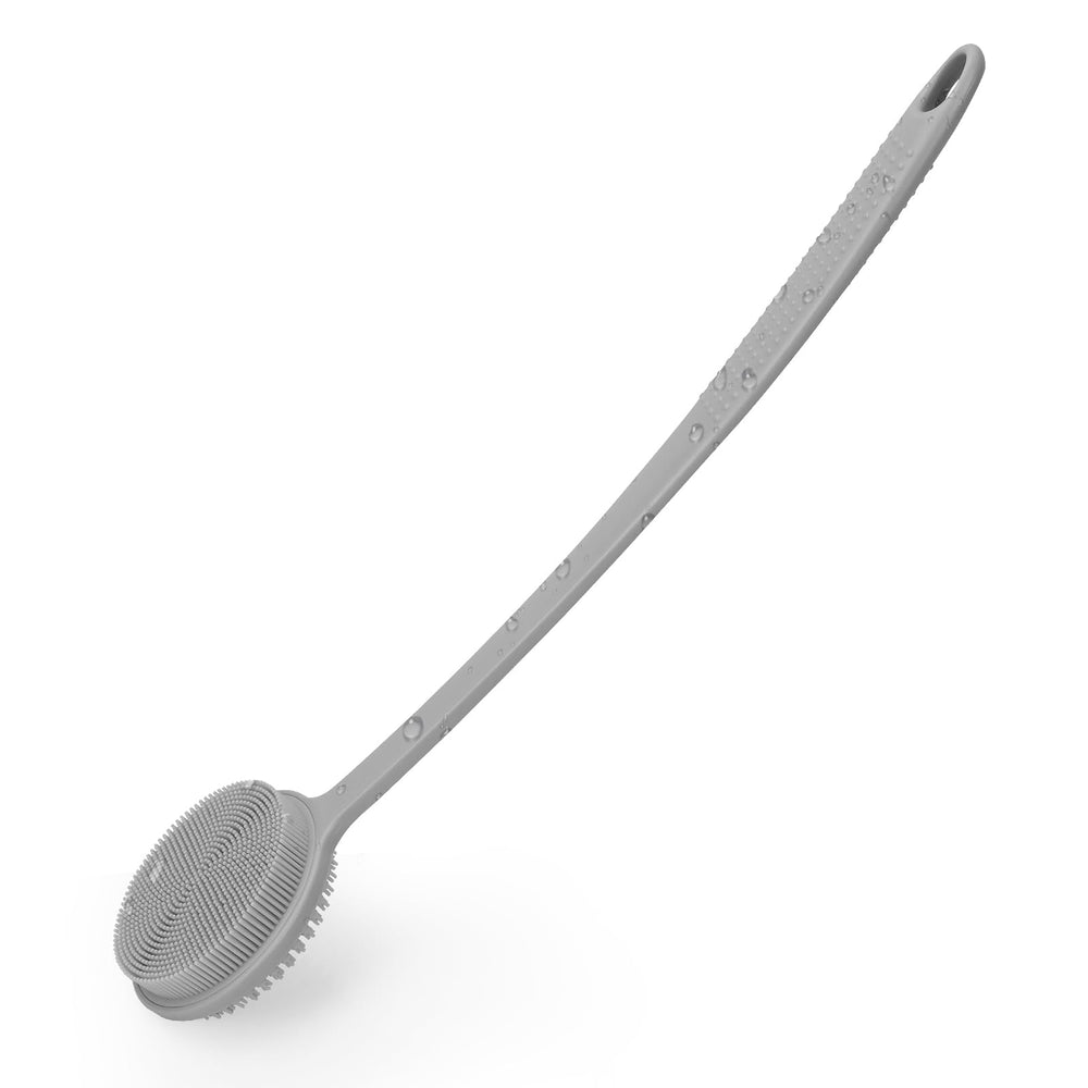 VWMYQ cepillo de silicona para ducha con mango largo para lavado cómodo.