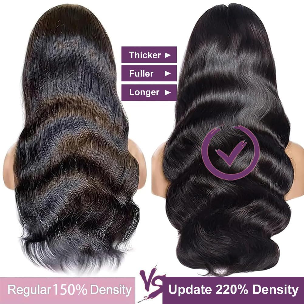 VXCVAE Brazilian virgin hair wig in natural black color.