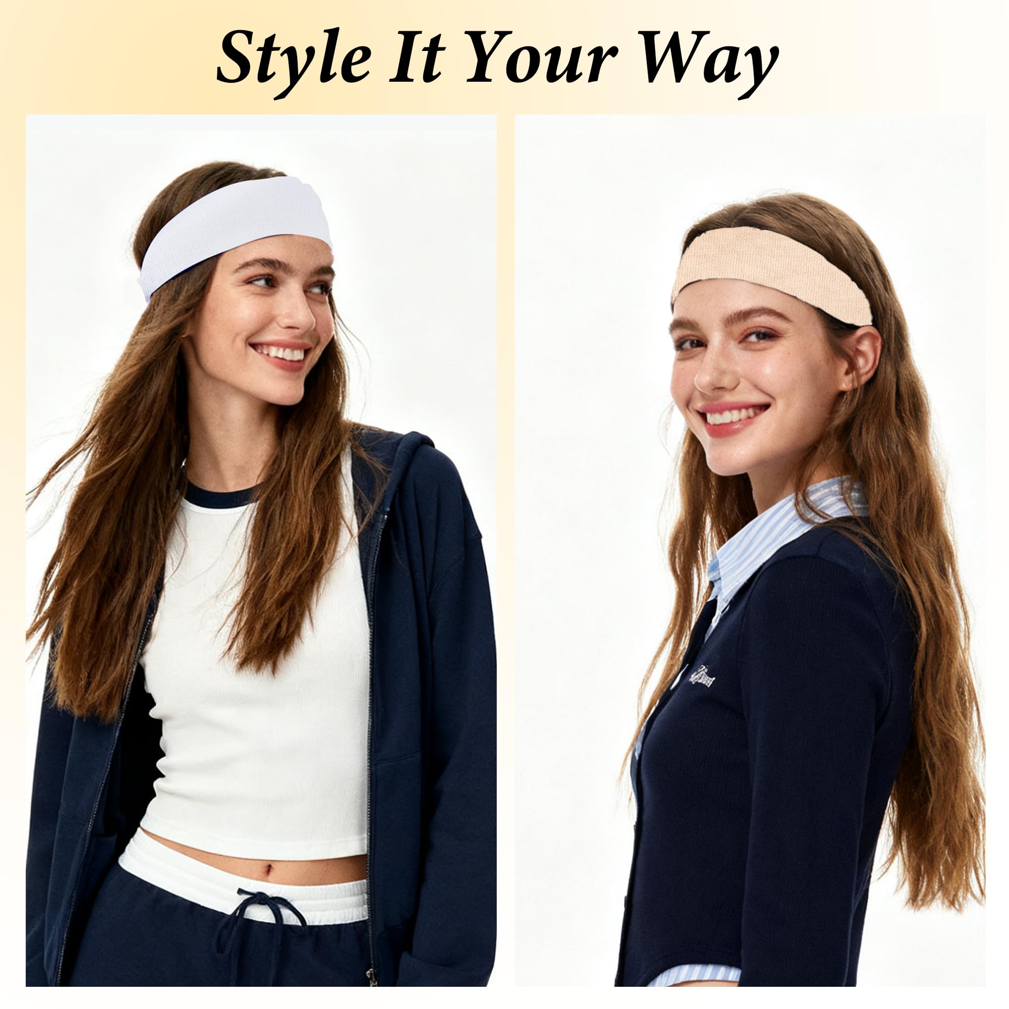 Vylxuxa headbands color variety including black, beige, gray